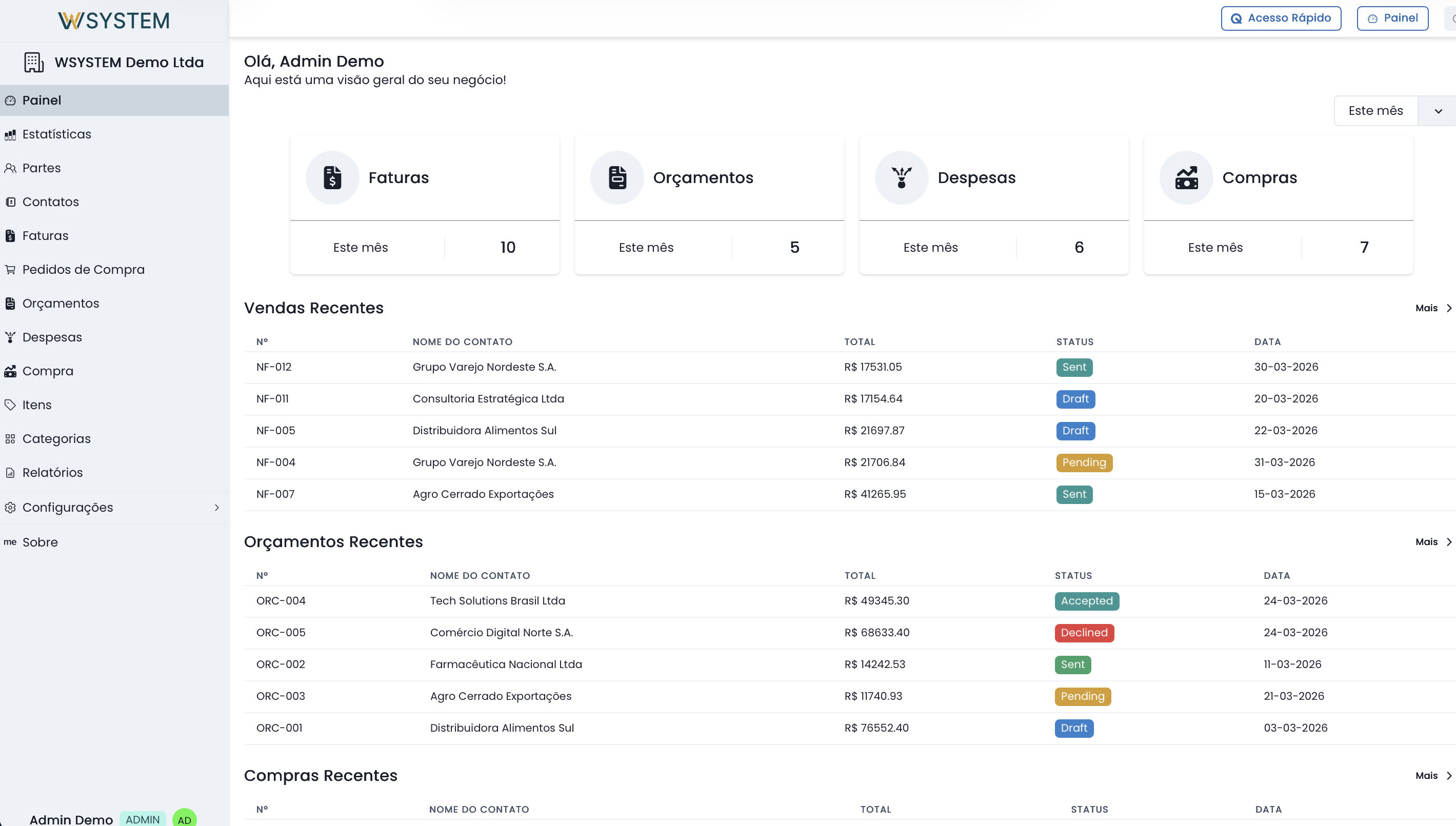WSYSTEM Screen shot of how application looks
